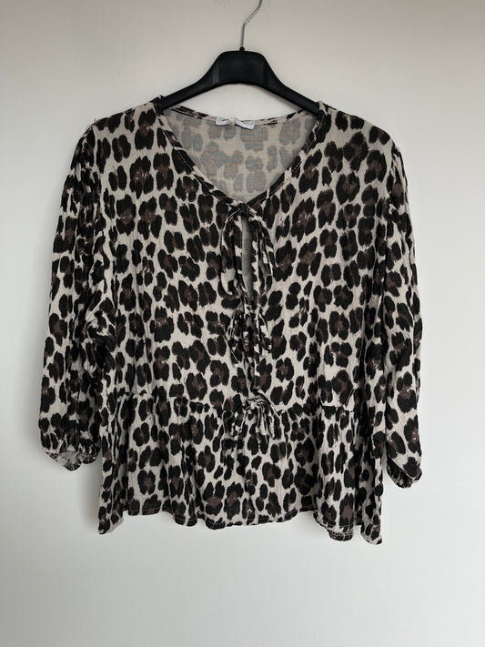 Musselin Bluse Schleifen "Jessica" (Leo - normal)
