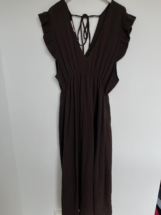 Musselin Kleid "Lena" (braun)