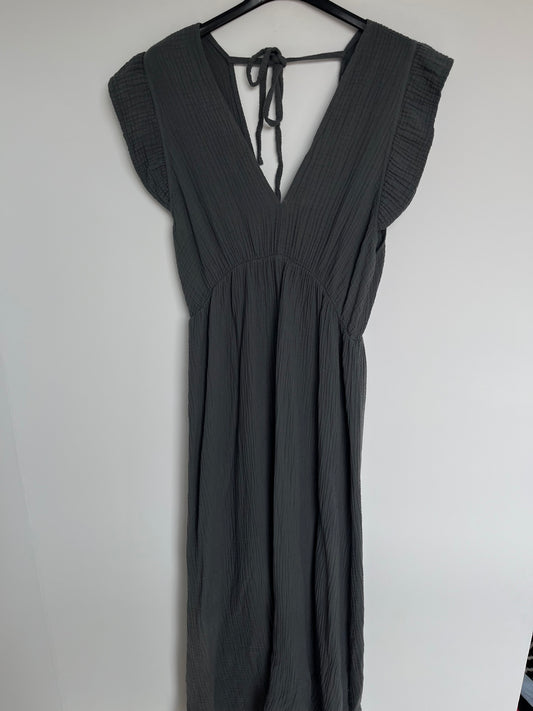 Musselin Kleid "Lena" (grau)