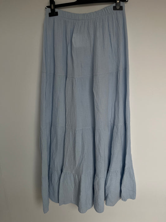 SALE Musselin Maxi Rock (hellblau)