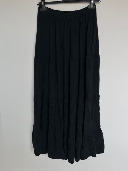 SALE Musselin Maxi Rock (schwarz)