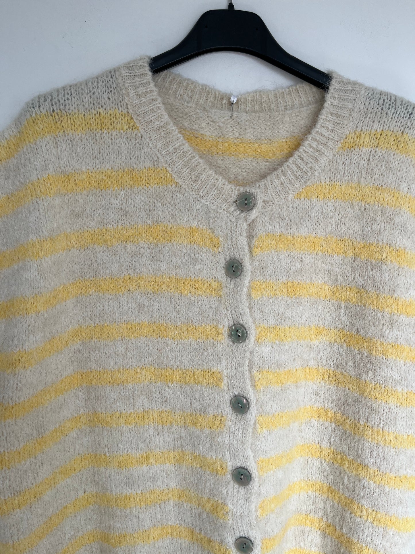 Strickweste "Streifi" (beige-gelb)