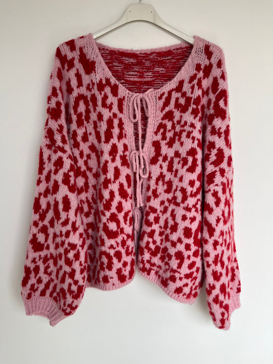 Cardigan "Tina" (Leo - rosa-rot)