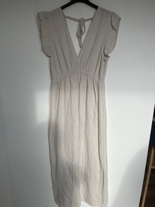 Musselin Kleid "Lena" -schmal- (creme)