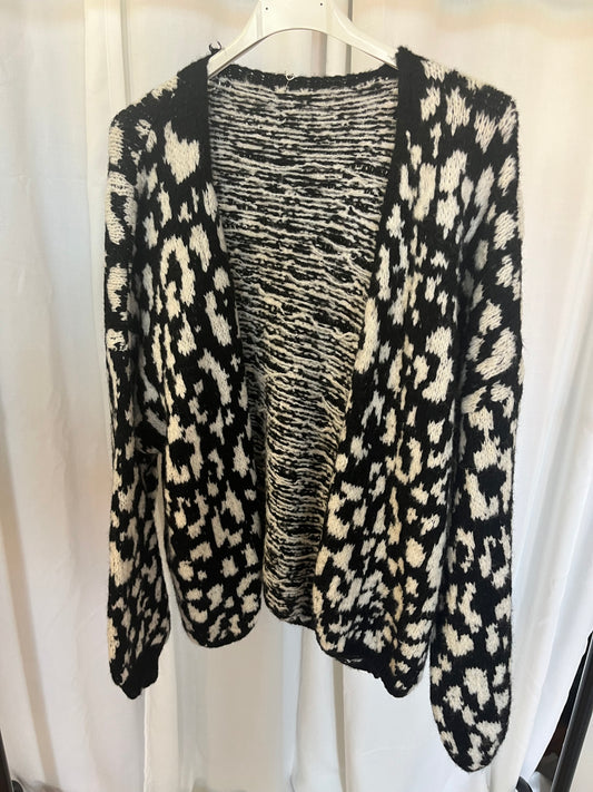 Cardigan "Leo Love" (schwarz-weiß)