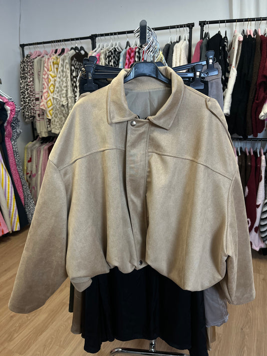 Ballonjacke Wildlederoptik (camel)