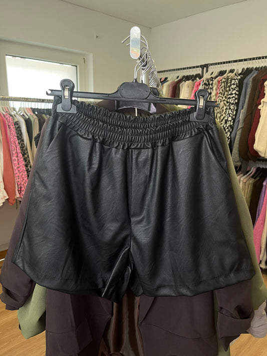 Leder Shorts (schwarz)