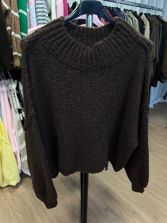 Basic Pullover (dunkelbraun)