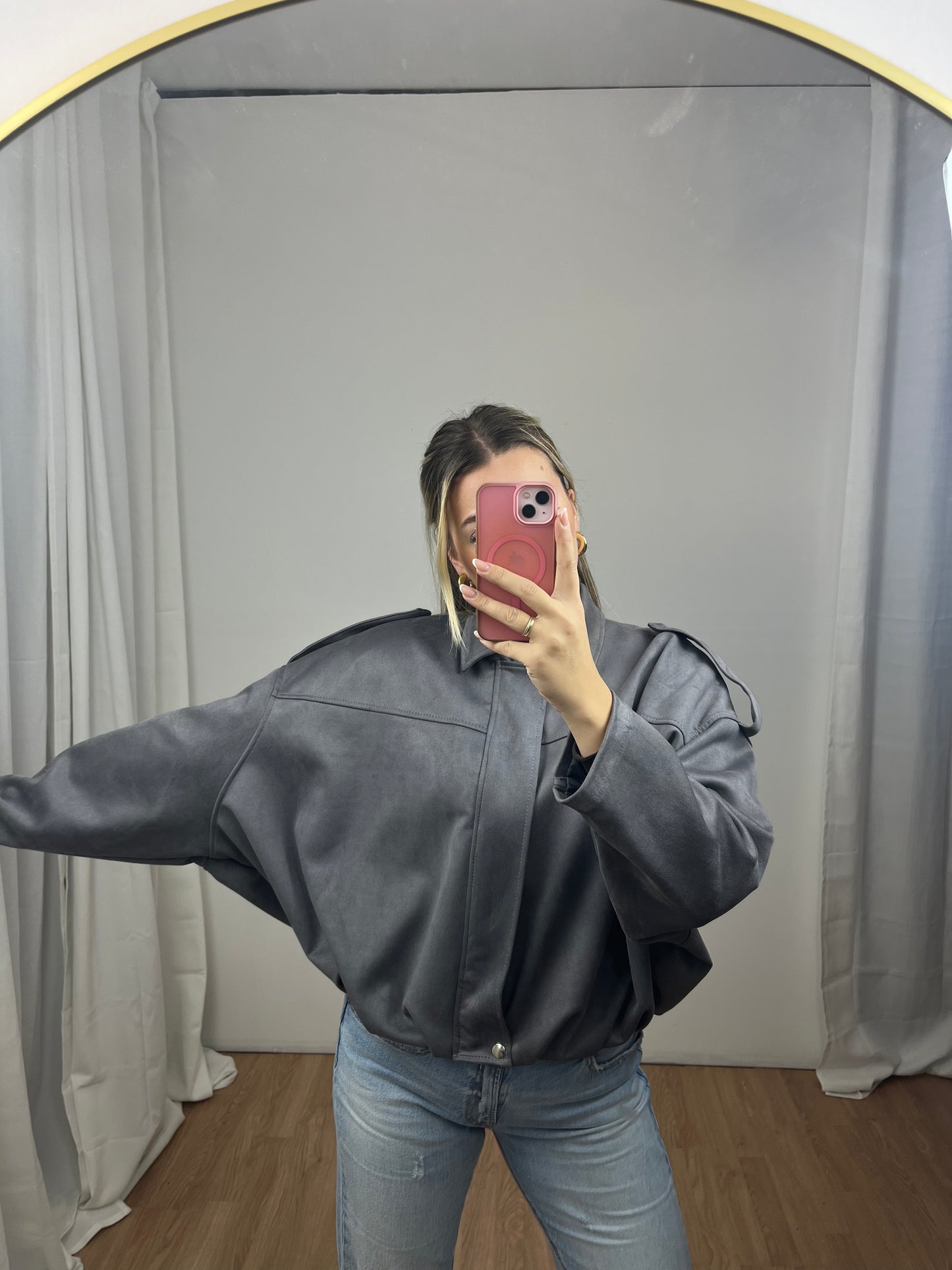 Ballonjacke Wildlederoptik "Wilma"