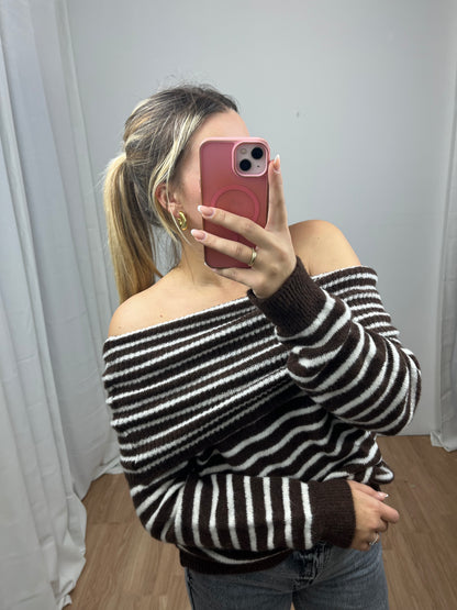 Off Shoulder Pullover "Juna" Sale