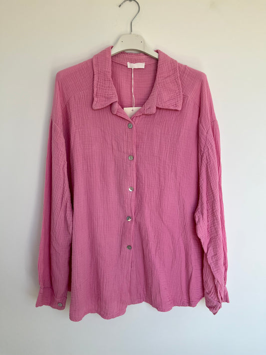 Musselin Bluse "Mia" (rosa/pink)