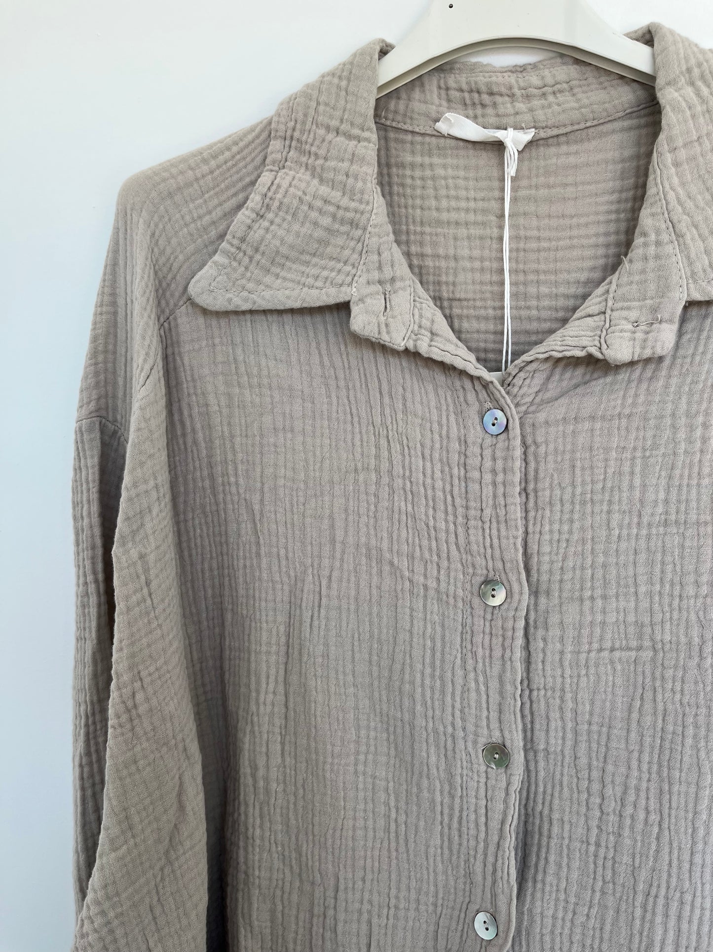 Musselin Bluse "Mia" (taupe)