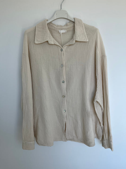 Musselin Bluse "Mia" (beige)