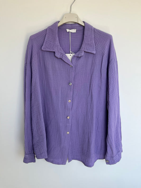 Musselin Bluse "Mia" (flieder/lila)