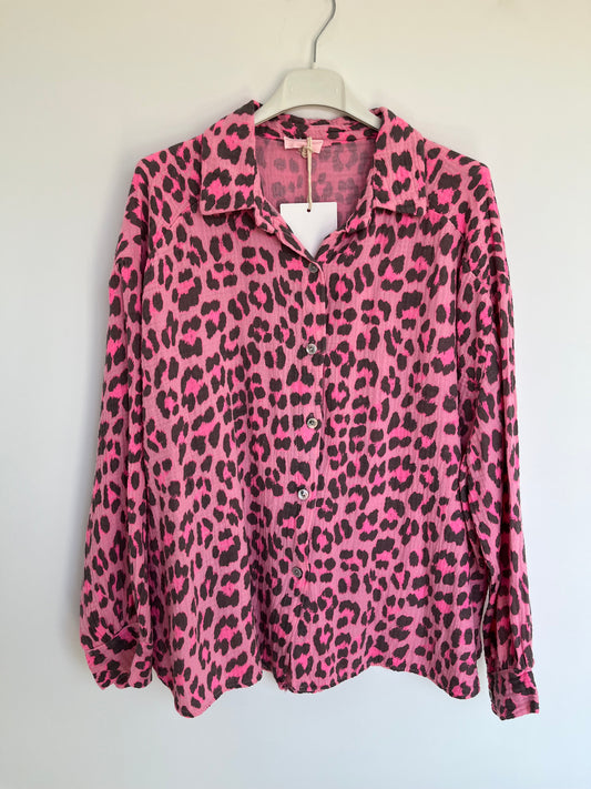 SALE Musselin Bluse Leo (pink-taupe)