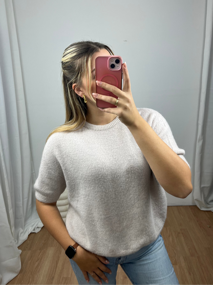 Kurzarm-Pullover Alpaka "Sophia"