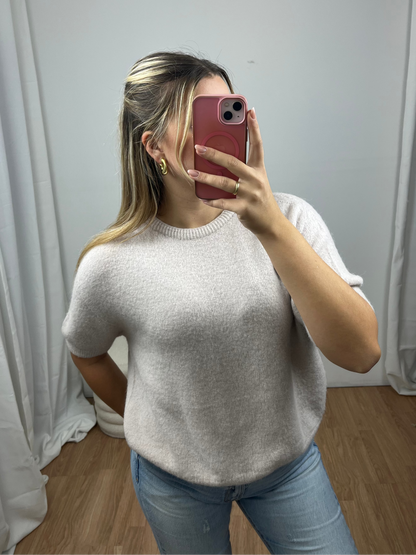 Kurzarm-Pullover Alpaka "Sophia"