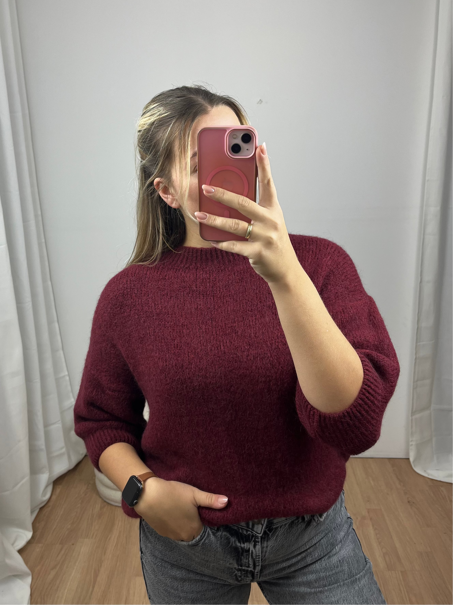 Kurzarm-Pullover Alpaka "Sophie"