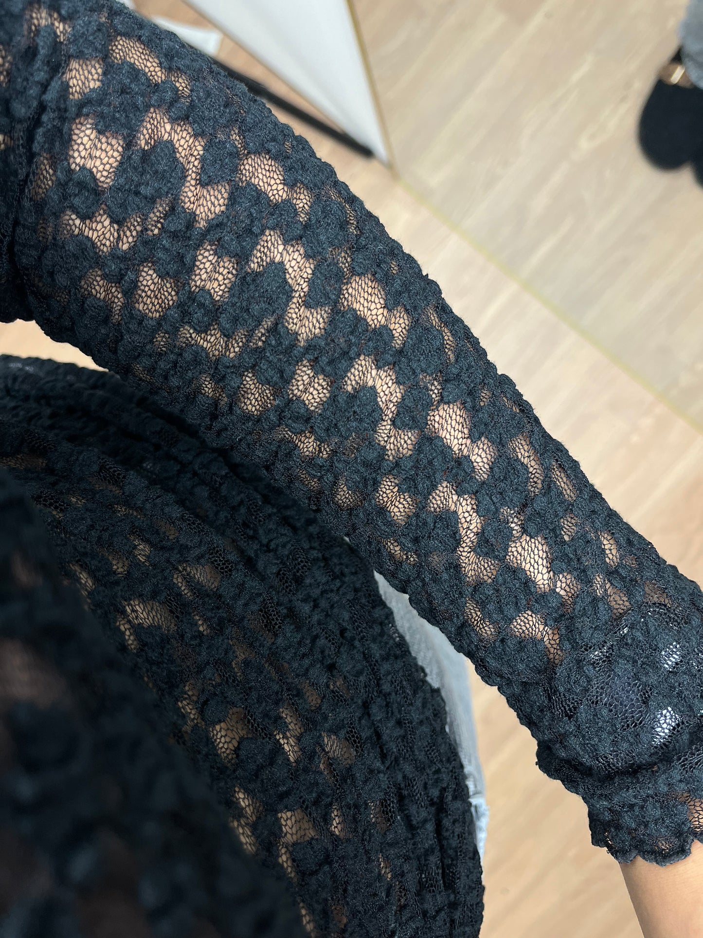 Spitzen Longsleeve "Samira" -mit Kragen-