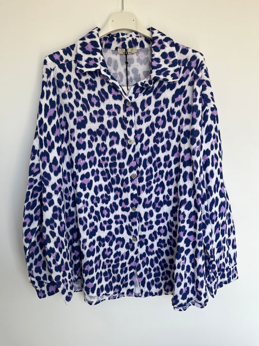 SALE Musselin Bluse Leo (lila)