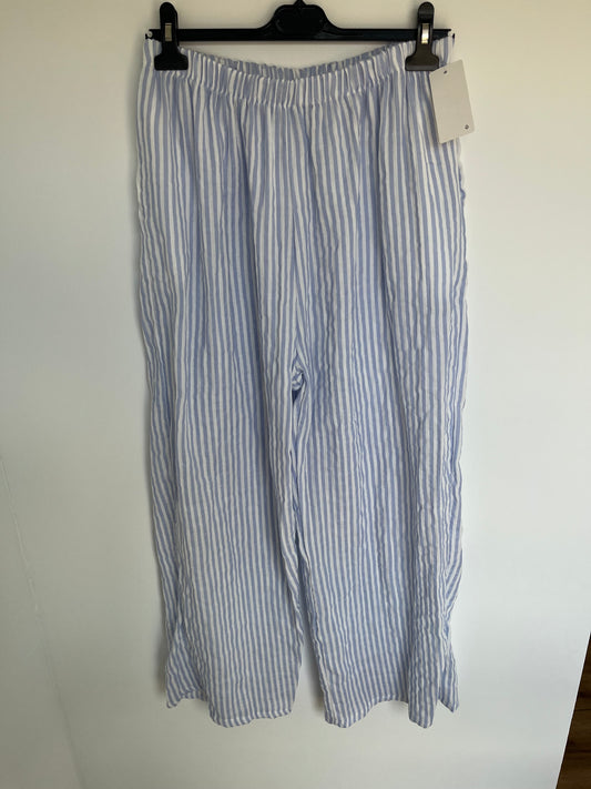 Musselin Hose Streifen "Sabine" (hellblau)