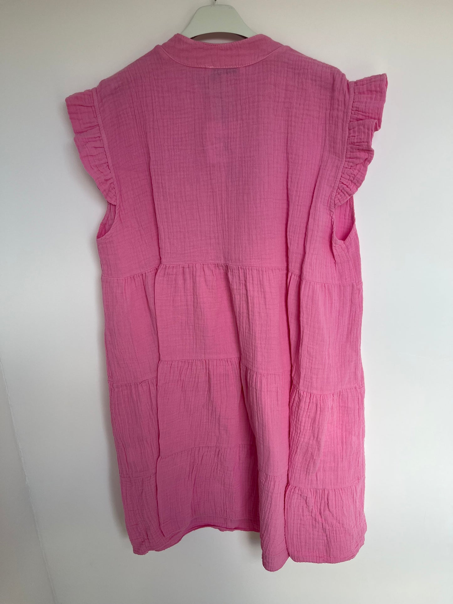 Musselin Kurzarm-Kleid "Evi" (pink)