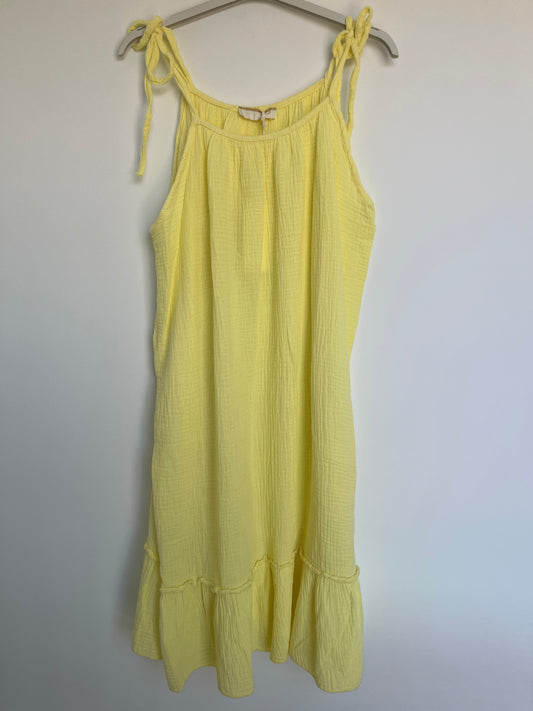 Musselin Trägerkleid "Tine" (gelb)