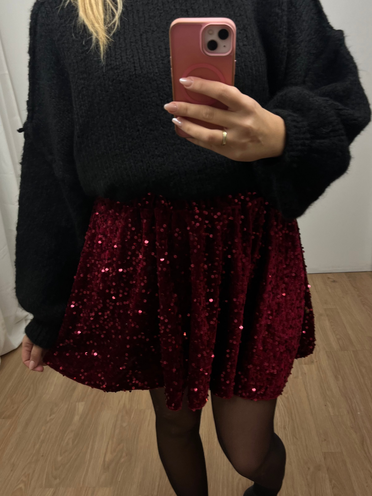 Pailetten Samt Hosenrock "Stella"