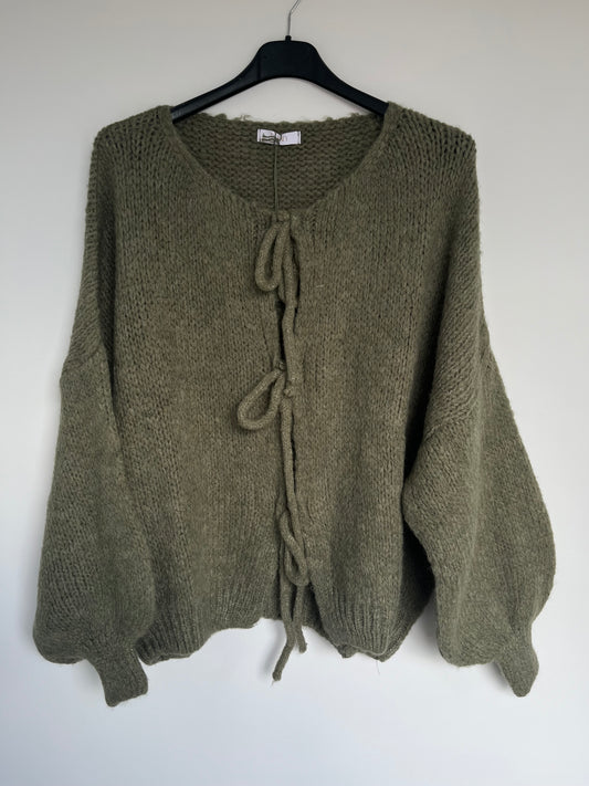 Cardigan Schleifen "Lara" (khaki)