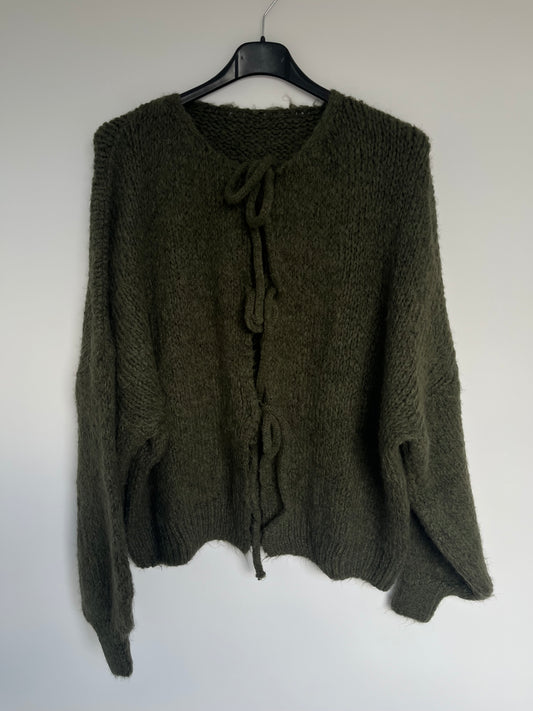 Cardigan Schleifen "Lara" (dunkelgrün)