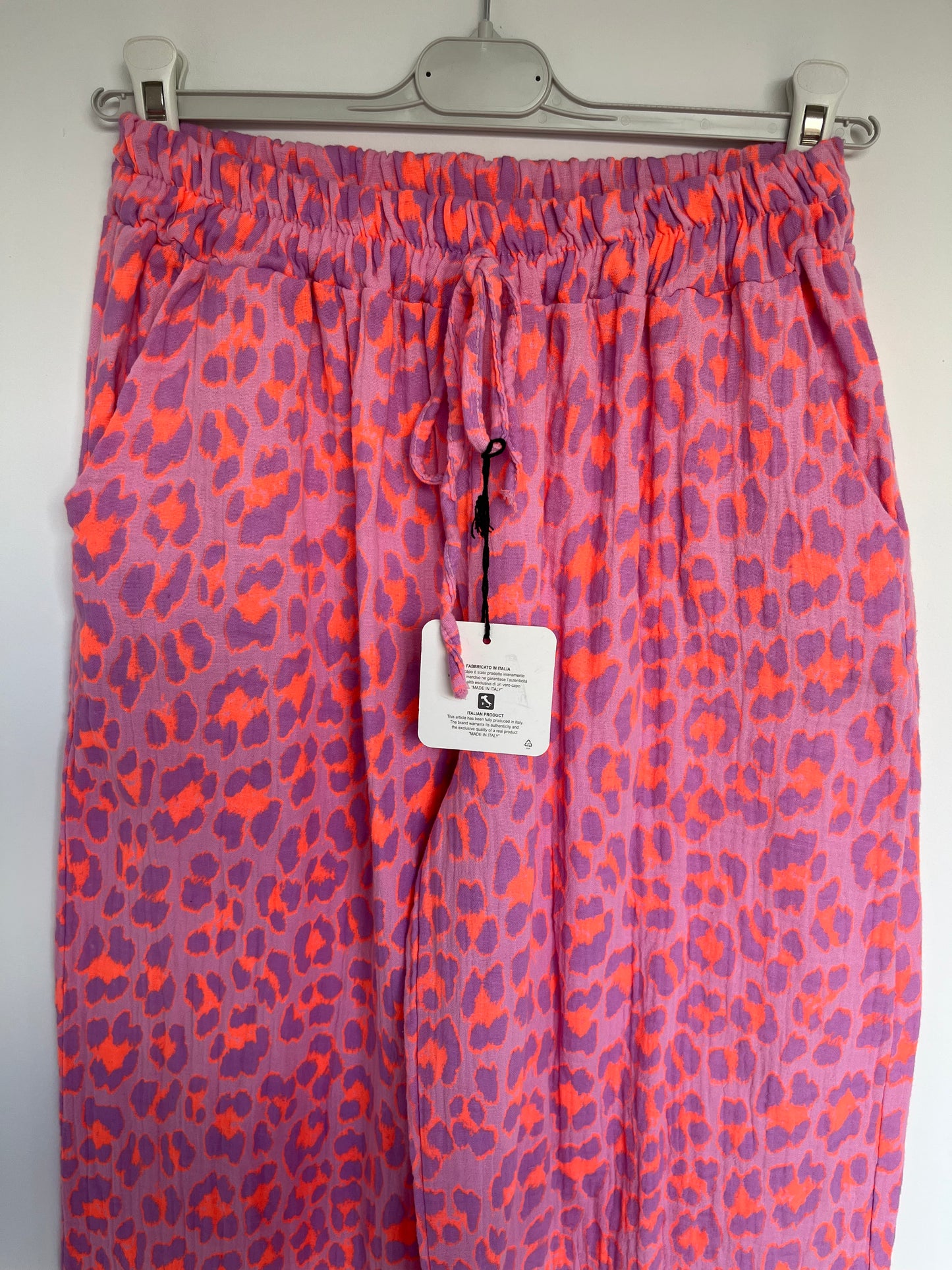 Musselin Hose Leo (pink-flieder-orange)