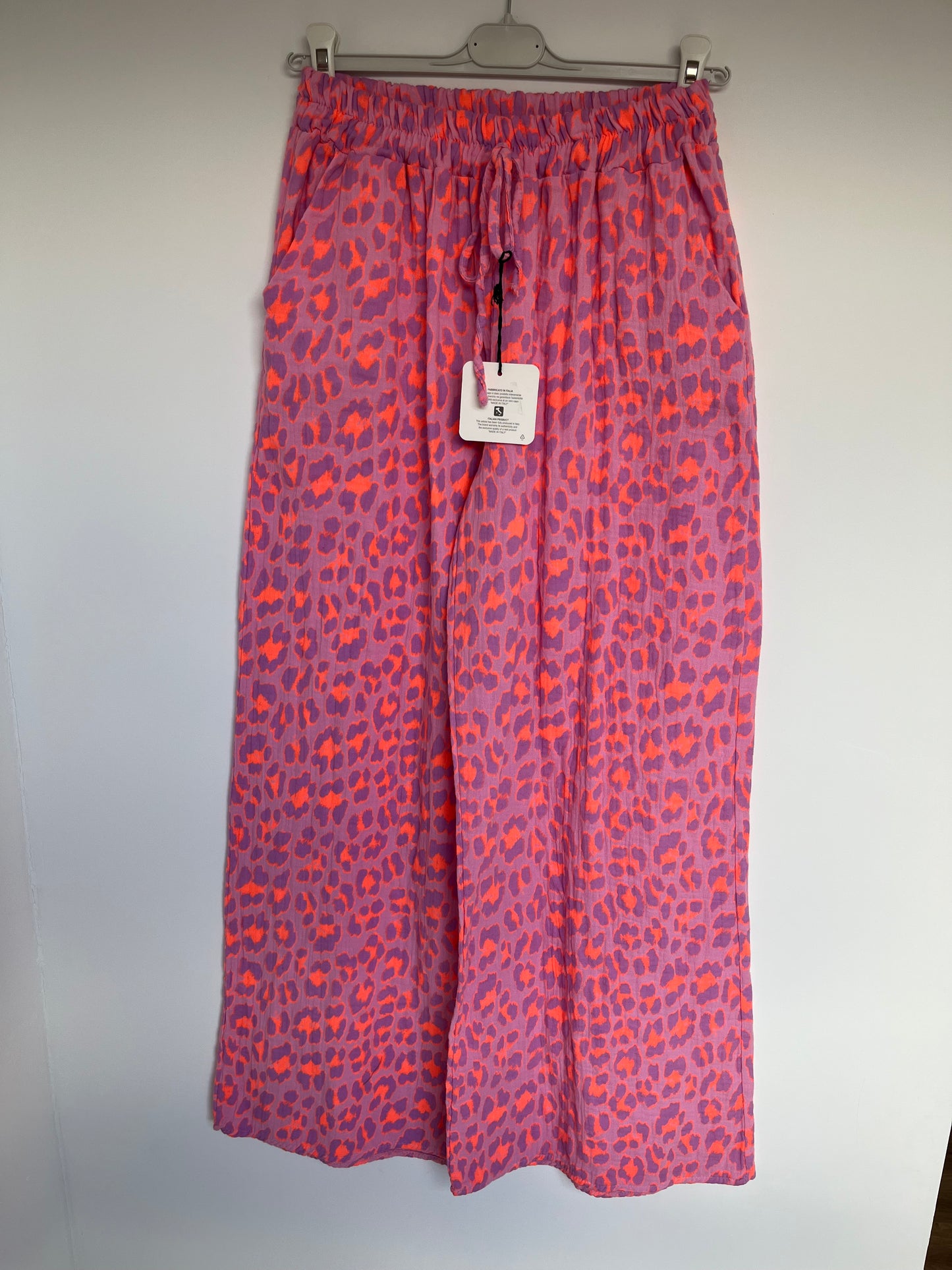 Musselin Hose Leo (pink-flieder-orange)