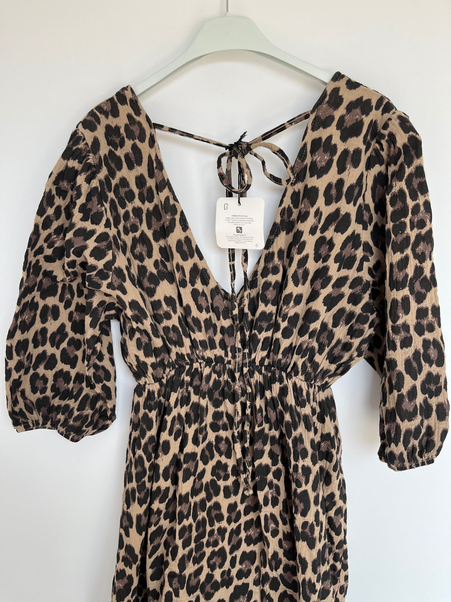 Musselin Kleid "Amelie" (Leo - camel)