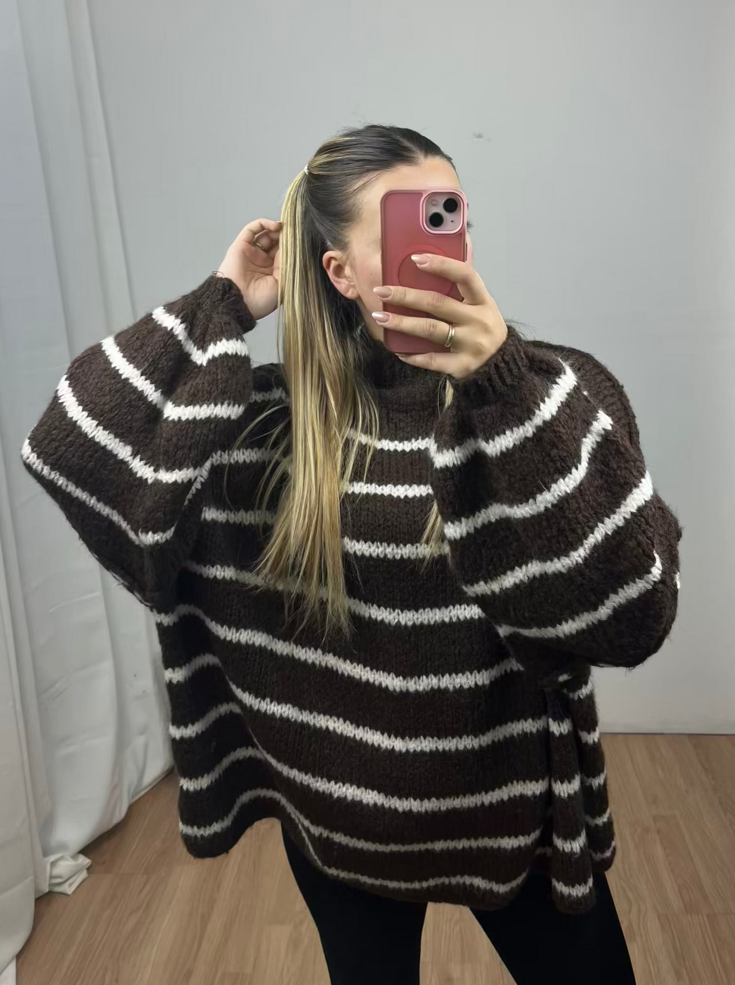 Basic Pullover "Luna" Streifen -lang-