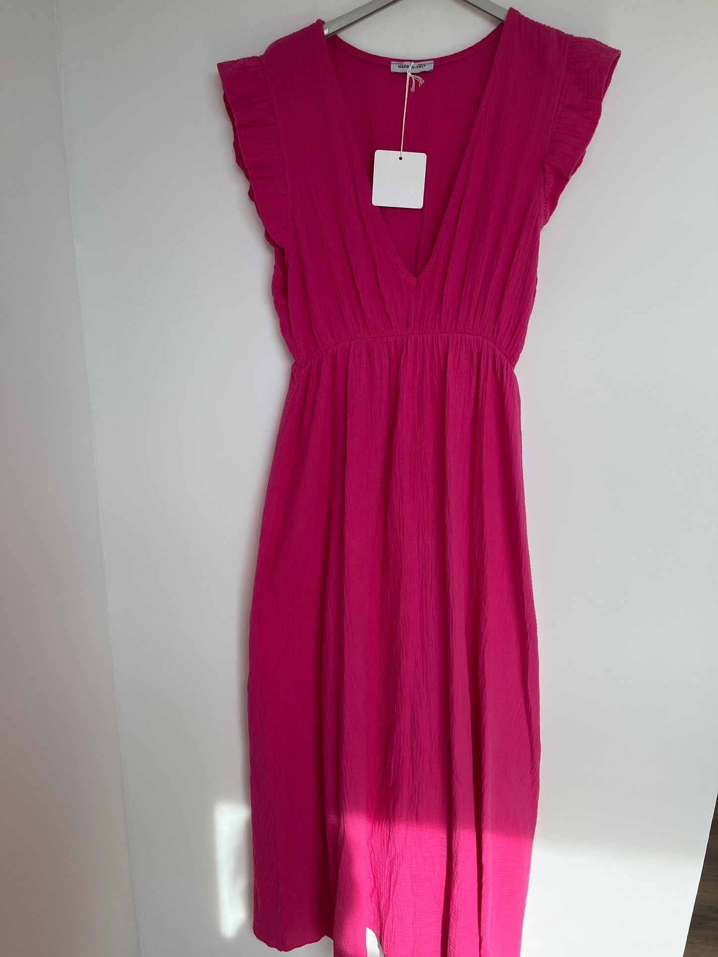 Musselin Kurzarm-Kleid "Melissa" (pink)