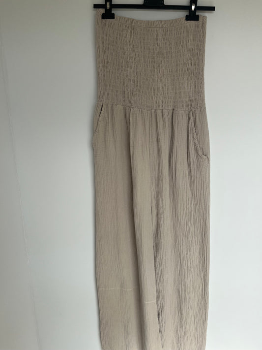Musselin Jumpsuit "Julia" (beige)