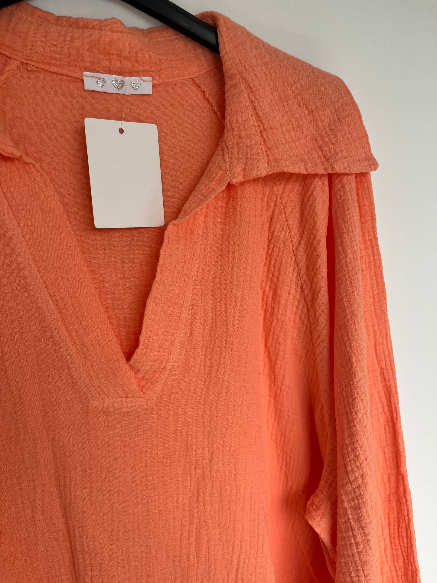 SALE Musselin Bluse "Tanja" (orange)