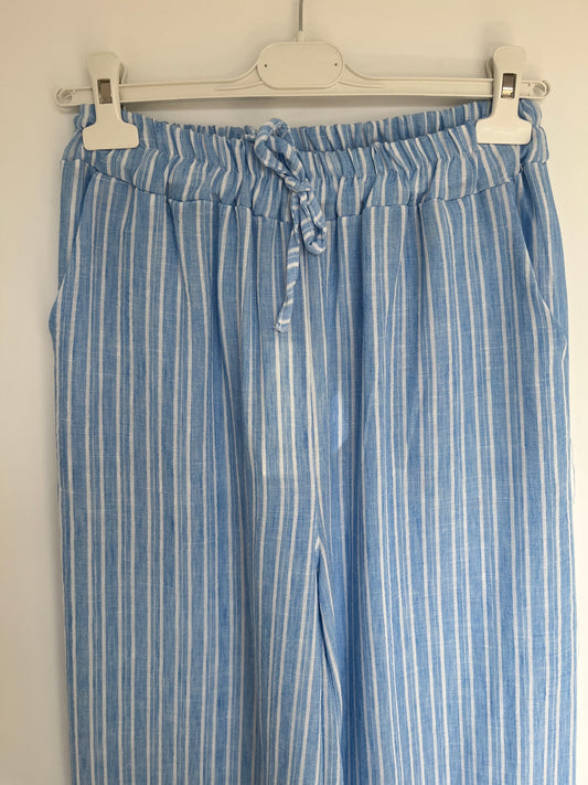 Hose Leinenmix "Clara" (blau)