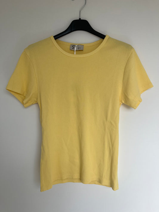 SALE Basic T-Shirt -gerippt- (gelb)
