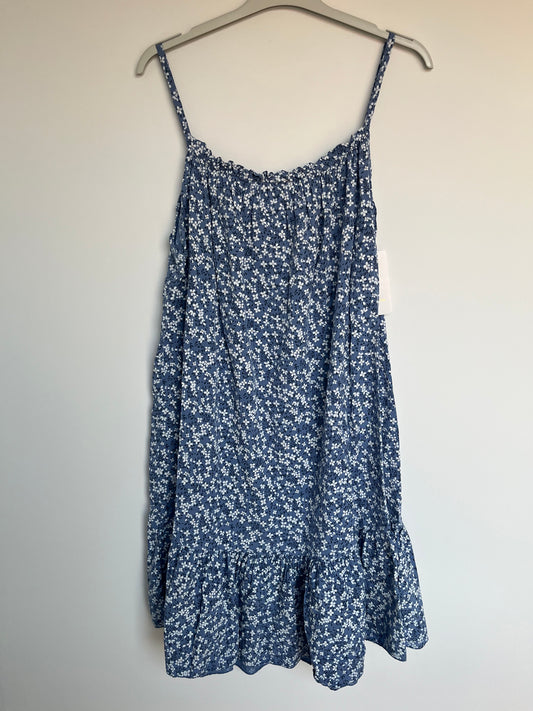 Trägerkleid "Blümchen" (blau)