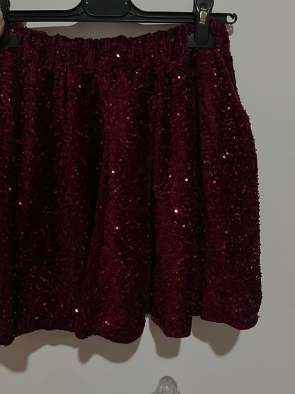 Pailetten Samt Hosenrock "Stella"