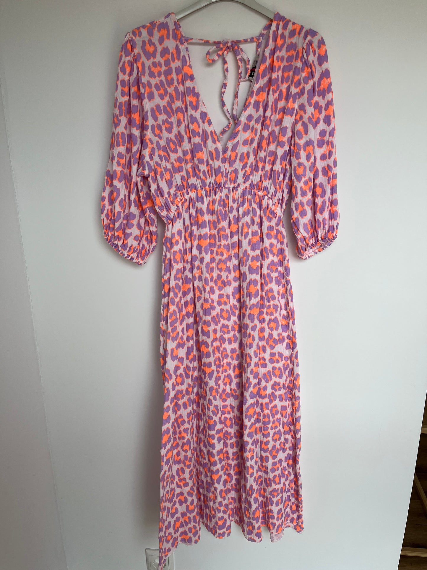Musselin Kleid "Amelie" Leo (flieder-orange)