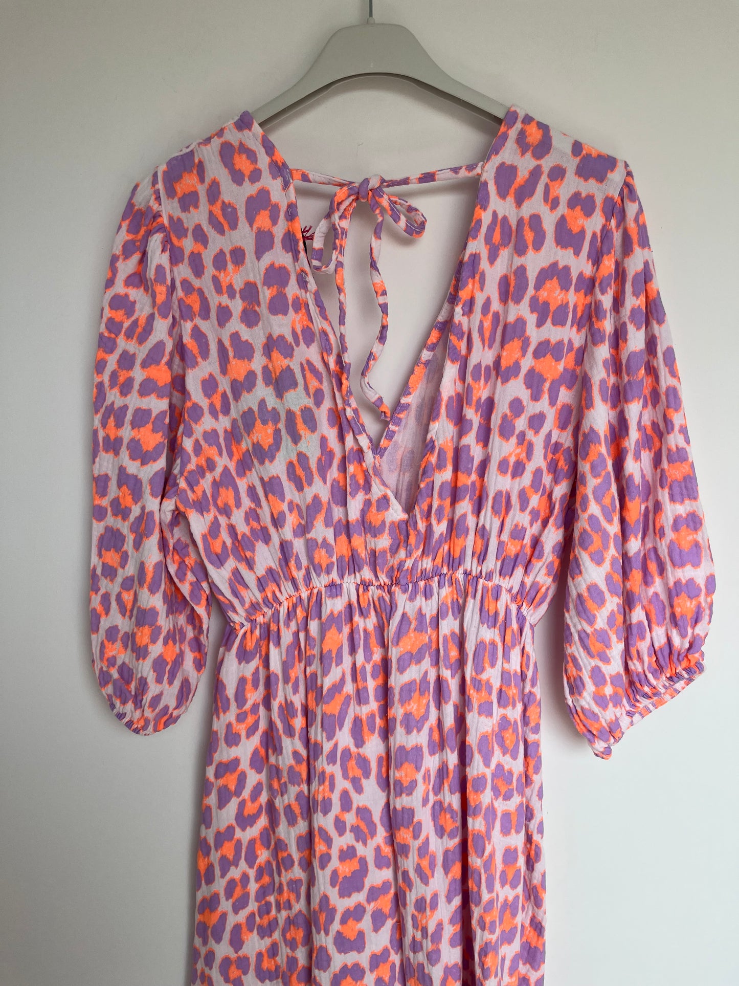 Musselin Kleid "Amelie" Leo (flieder-orange)