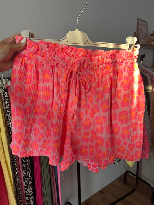 Musselin Shorts Leo (rosa-pink-orange)