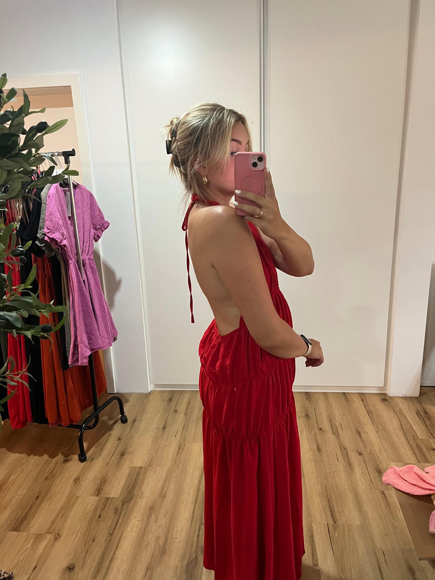SALE Kleid rückenfrei "Amalia" (rot)
