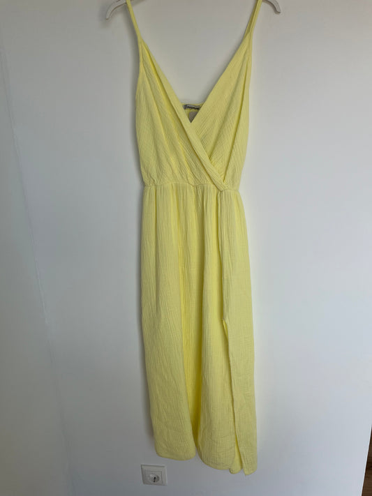 SALE Musselin Trägerkleid "Marie" (gelb)
