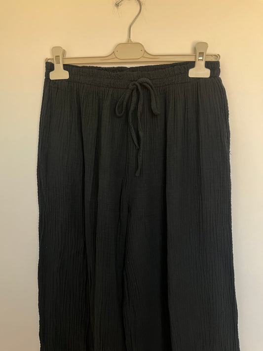 Musselin Hose "Nora" (schwarz)