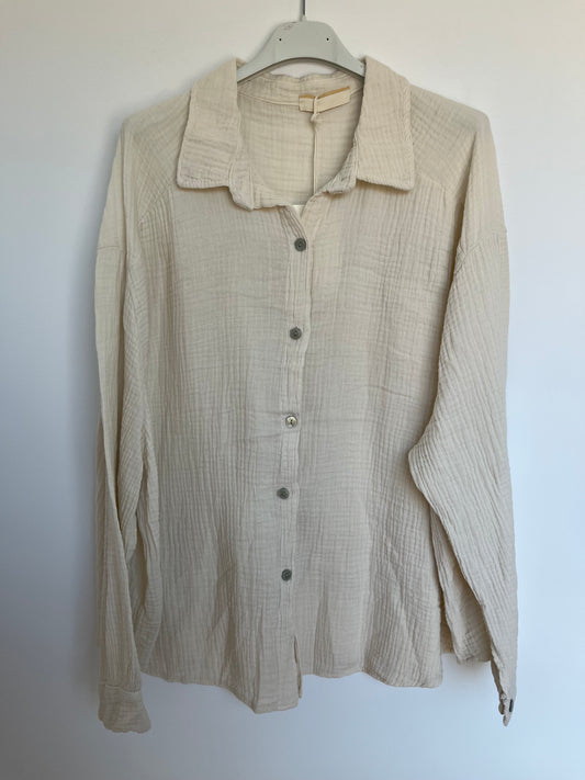 Musselin Bluse "Mia" (creme)