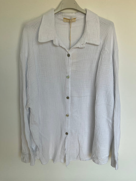 Musselin Bluse "Mia" (weiß)