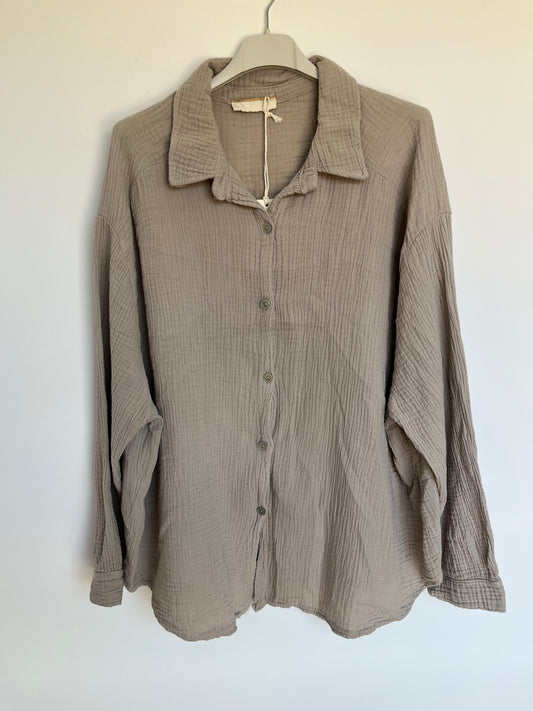 Musselin Bluse "Mia" (beige)